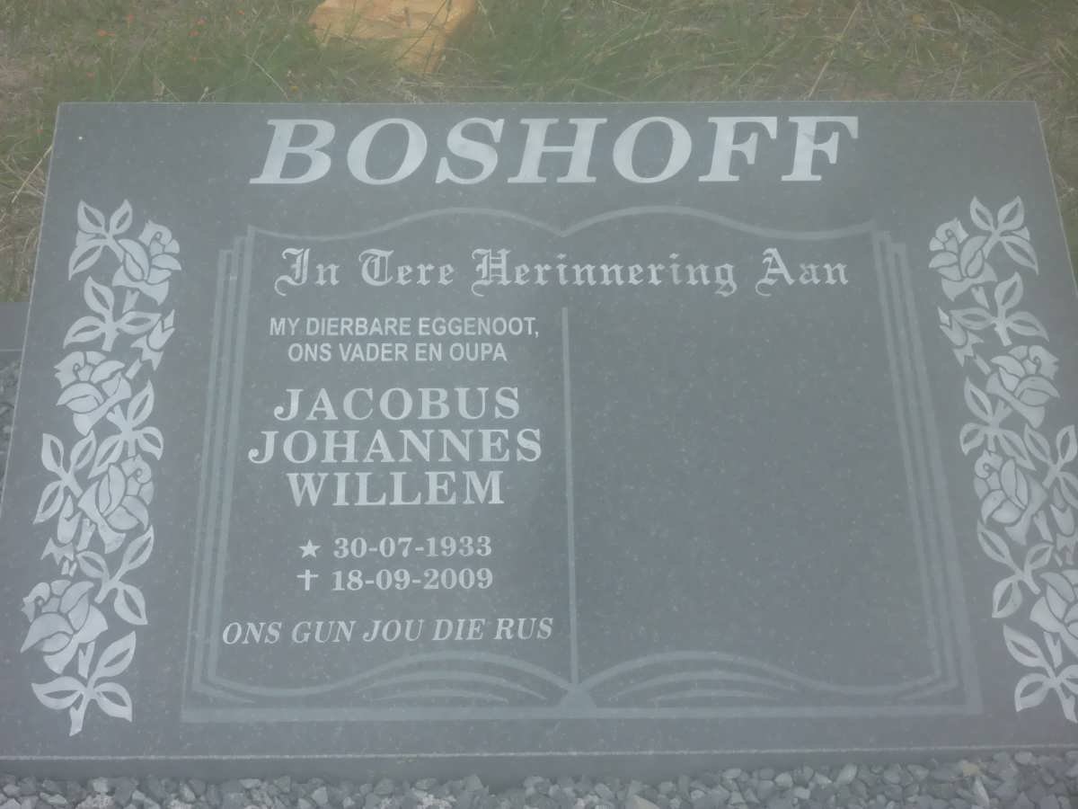 BOSHOFF Jacobus Johannes Willem 1933-2009