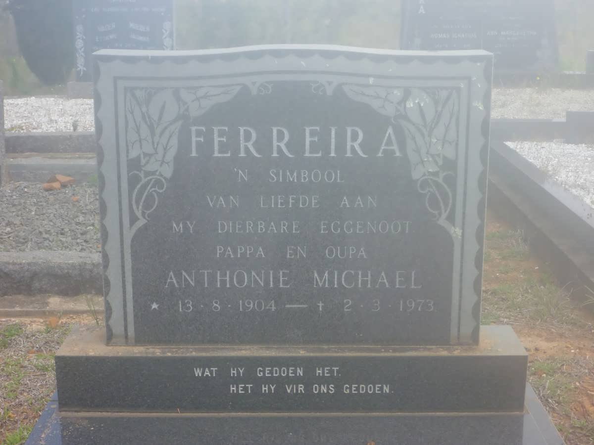 FERREIRA Anthonie Michael 1904-1973