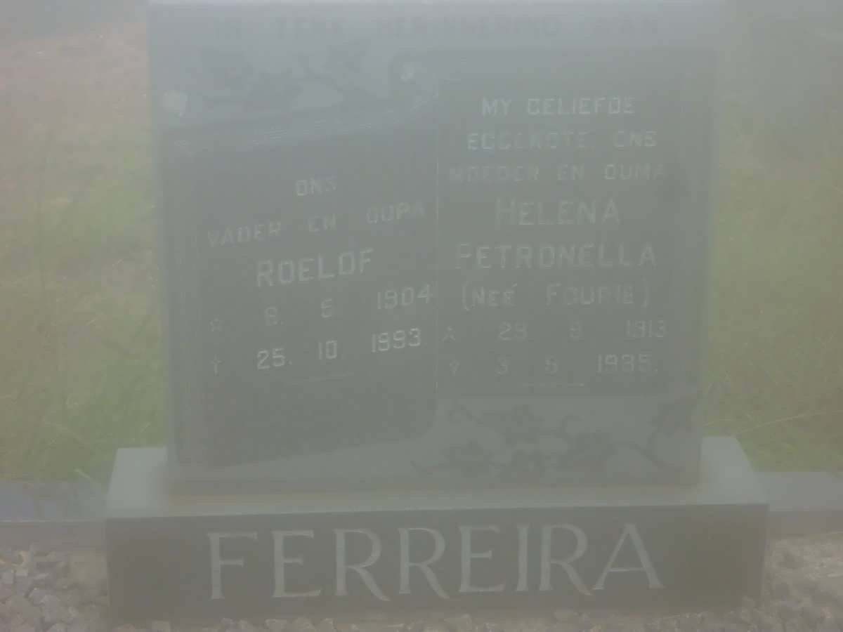 FERREIRA Roelof 1904-1993 &amp; Helena Petronella FOURIE 1913-1985