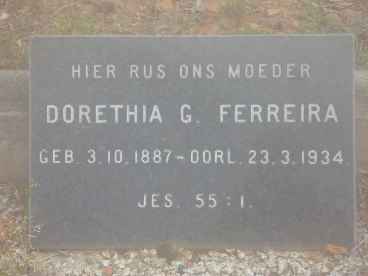 FERREIRA Dorethea G. 1887-1934