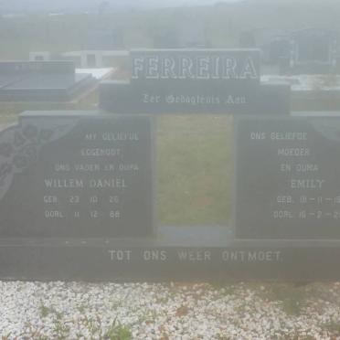 FERREIRA Willem Daniel 1926-1988 &amp; Emily 1926-2007