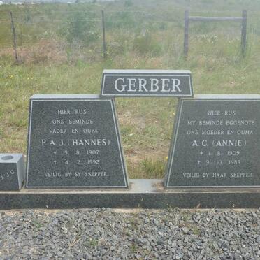 GERBER P.A.J. 1907-1992 &amp; A.C. 1909-1989