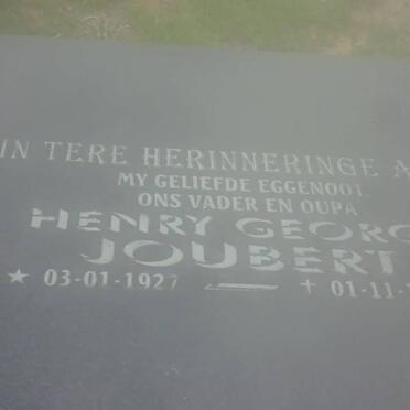 JOUBERT Henry George 1927-1996
