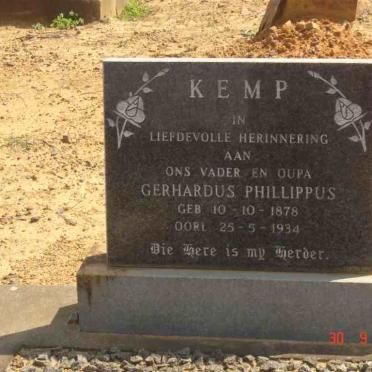KEMP Gerhardus Phillippus 1878-1934