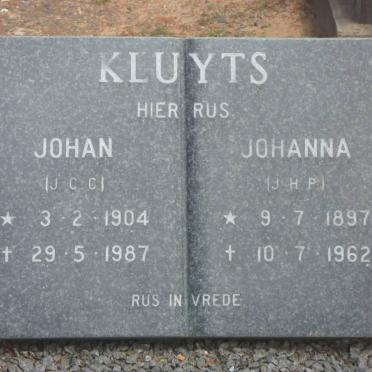 KLUYTS Johan C.C. 1904-1987 &amp; Johanna H.P. 1897-1962