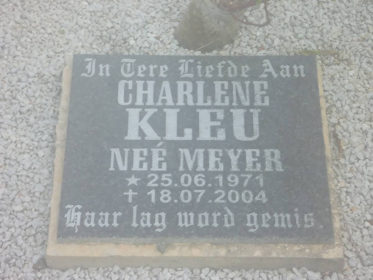 KLEU Charlene nee MEYER 1971-2004