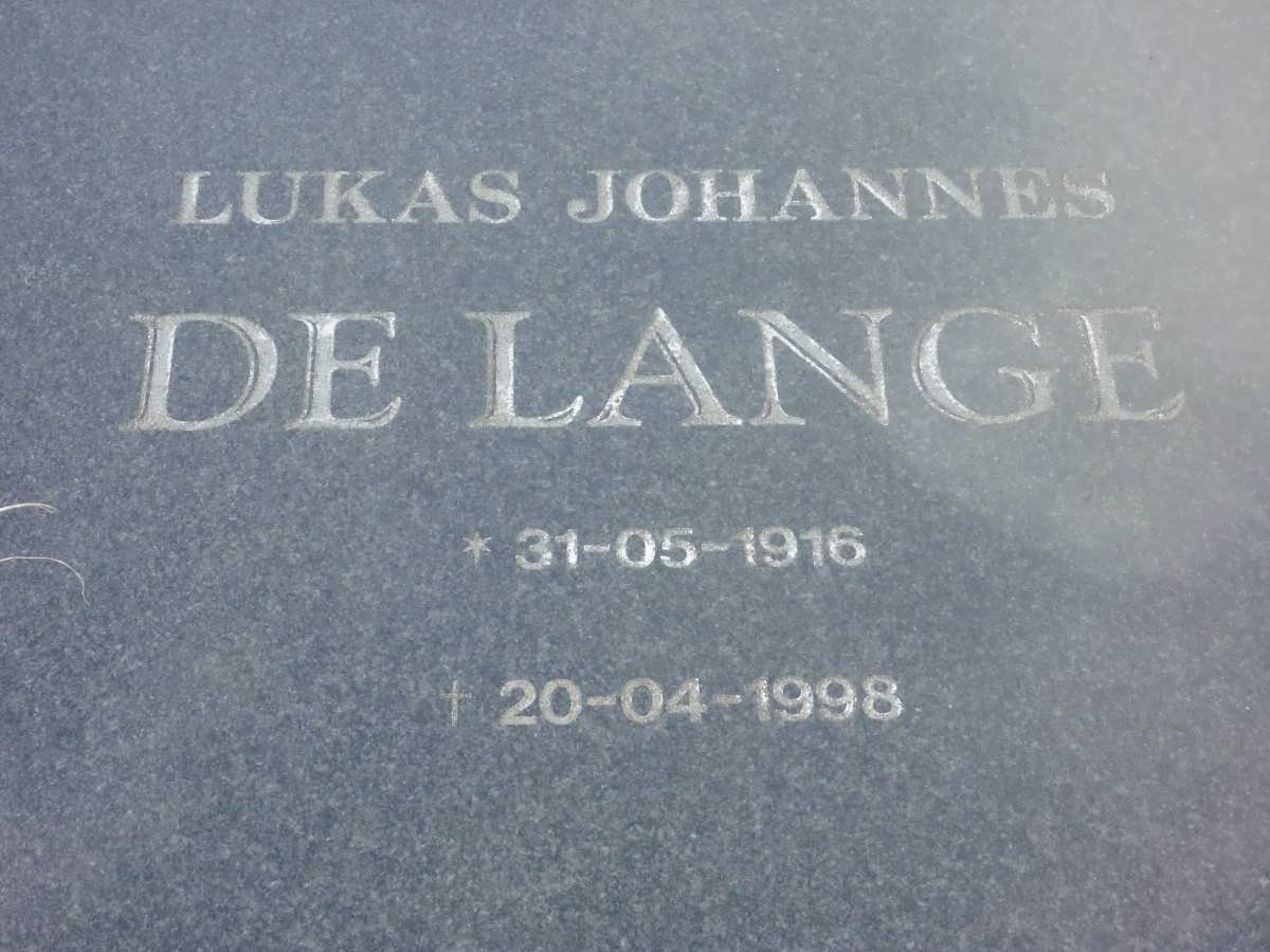 LANGE Lukas Johannes, de 1916-1998