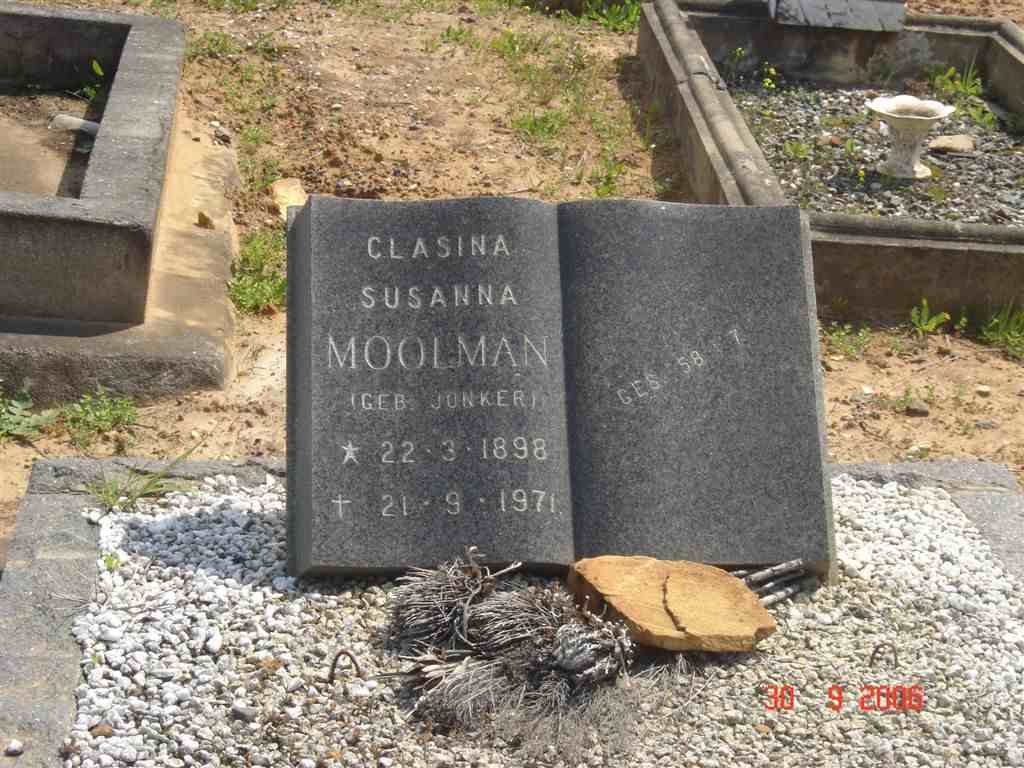 MOOLMAN Clasina Susanna nee JONKER 1898-1971