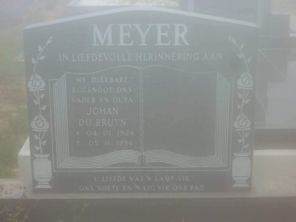 MEYER  Johan du Bruyn 1924-1996