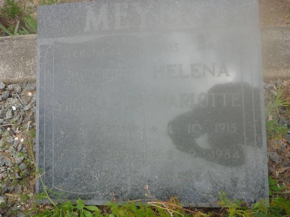 MEYER Jacobus Stephanus 1917-1990 &amp; Helen Charlotte 1915-1984