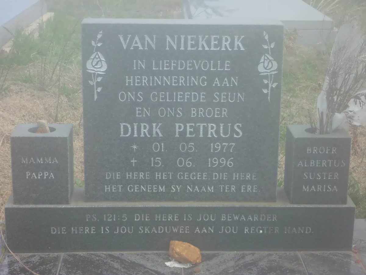 NIEKERK Dirk Petrus, van 1977-1996