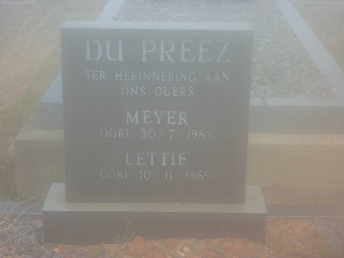 PREEZ Meyer, du -1983 &amp; Lettie -1969