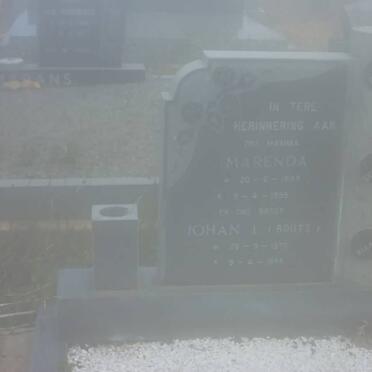 PRETORIUS Marenda 1945-1995 :: PRETORIUS Johan L. 1970-1995