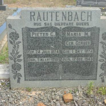 RAUTENBACH Pieter G. 1874-1958 &amp; Maria M. GERBER 1874-1945