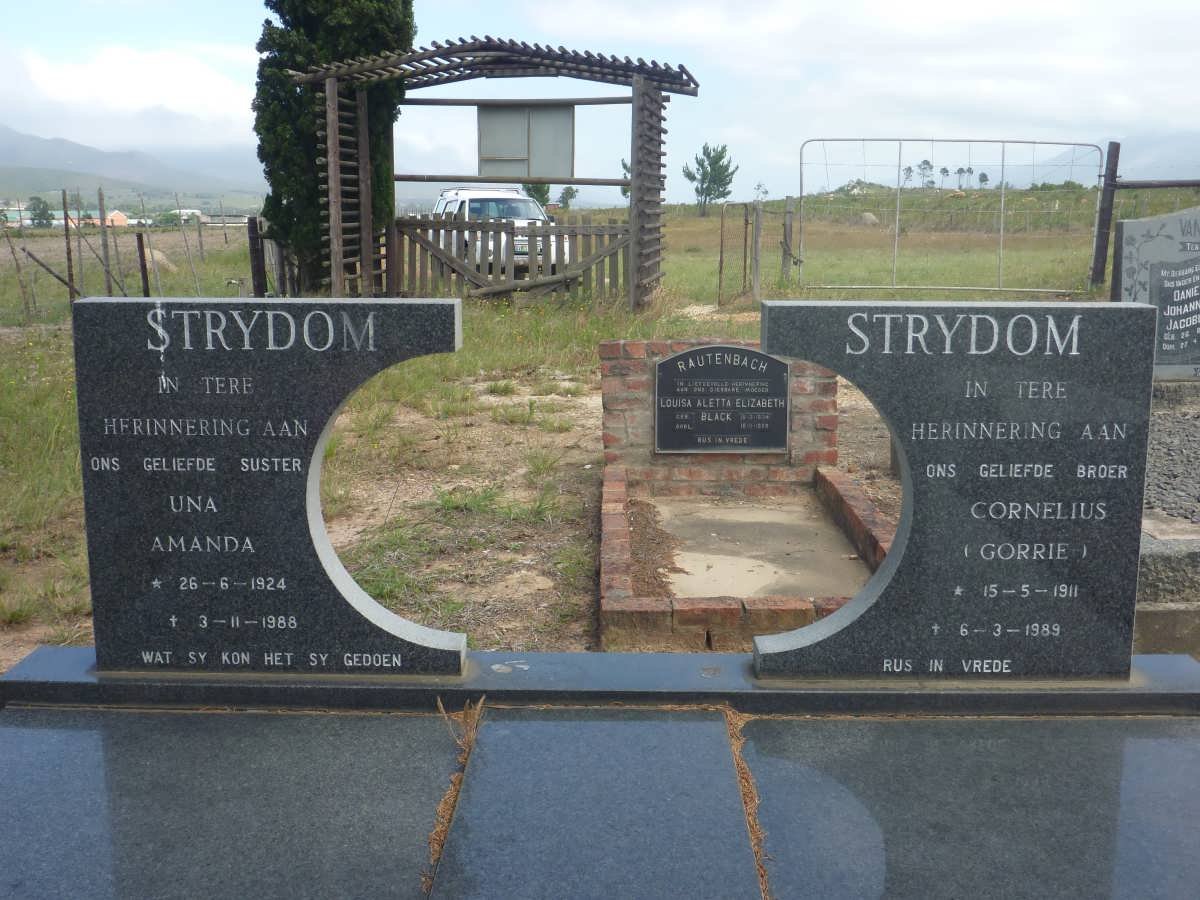 STRYDOM Cornelius 1911-1989   &amp; Una Amanda 1924-1988