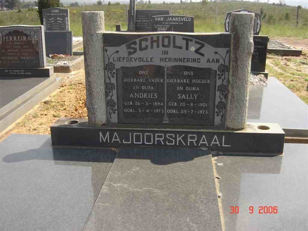 SCHOLTZ Andries 1894-1973 &amp; Sally 1901-1973