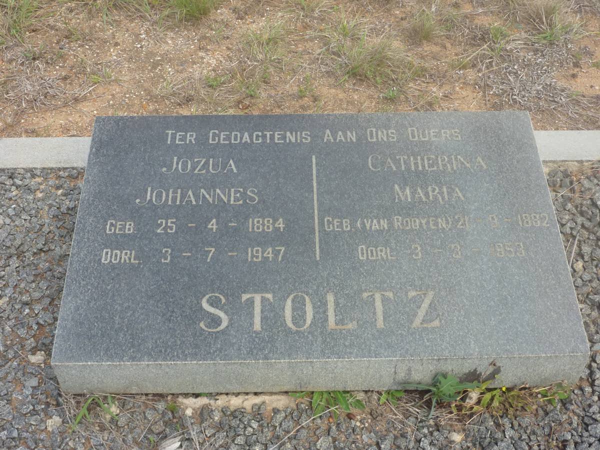 STOLTZ Jozua Johannes 1884-1947 &amp; Catherina Maria VAN ROOYEN 1882-1953