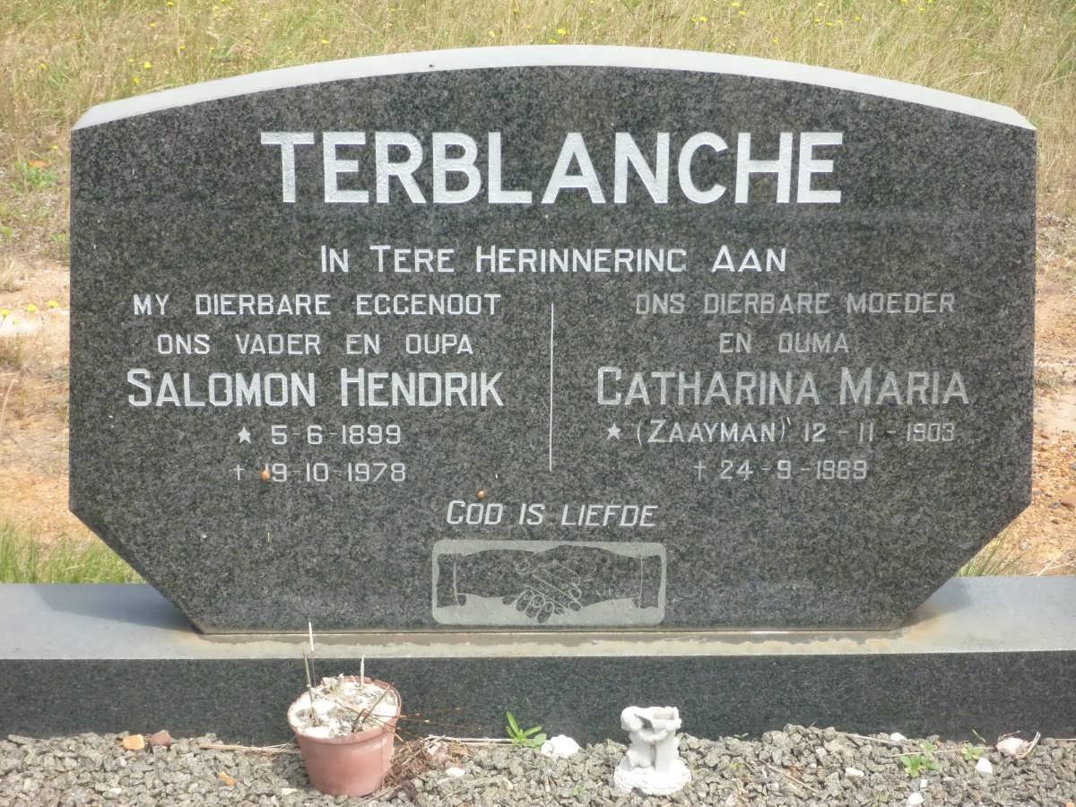 TERBLANCHE Salomon Hendrik 1899-1978 &amp; Catharina Maria ZAAYMAN 1903-1989