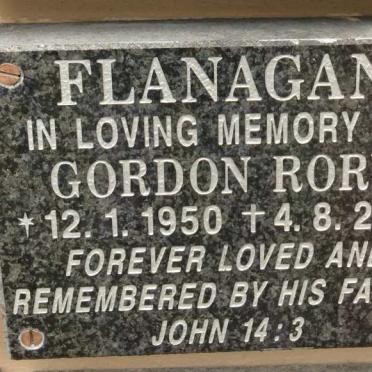 FLANAGAN Gordon Rory 1950-2013