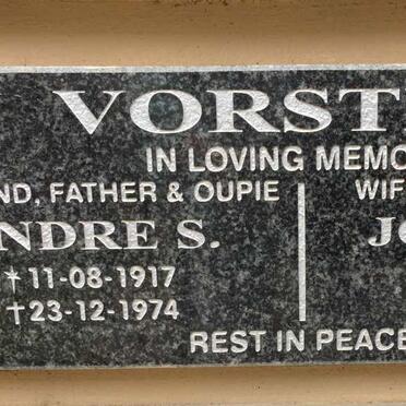 VORSTER Andre S. 1917-1974 &amp; Joan P.D.J. 1921-2007