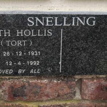 SNELLING Keith Hollis 1931-1992