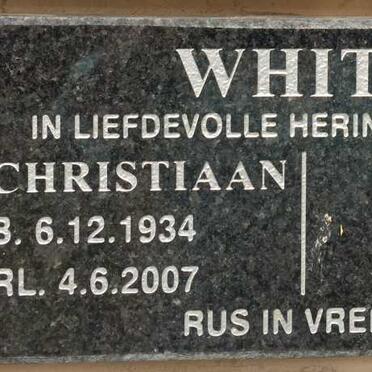 WHITE Gert Christiaan 1934-2007