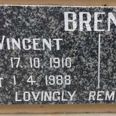 BRENT Vincent 1910-1988 &amp; Dulce ELLIOTT 1911-1995