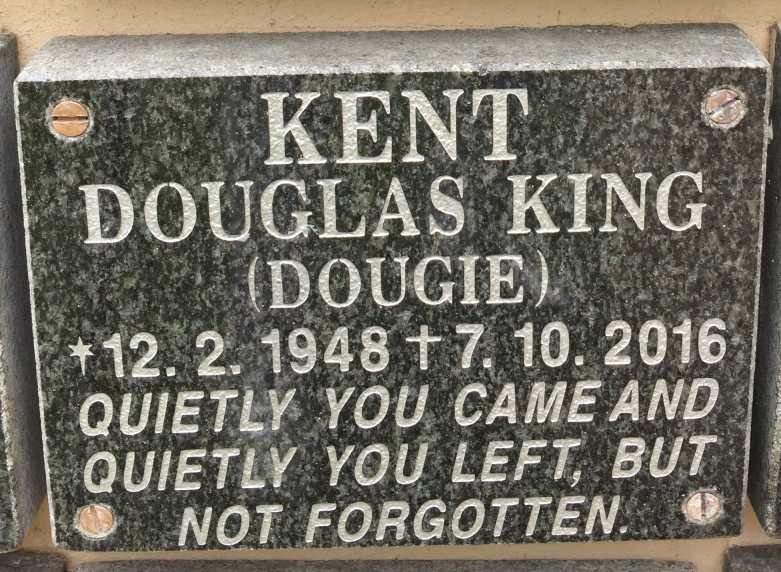 KENT Douglas King 1948-2016