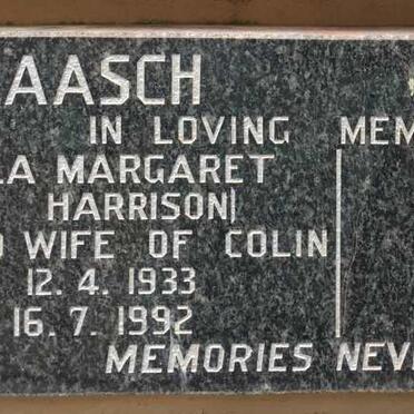 RAASCH Sheila Margaret nee HARRISON 1933-1992 :: HARRISON David Arthur 1960-1978