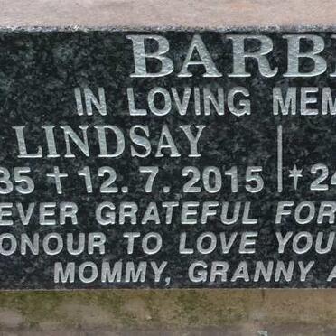BARBER Allan Gibeon 1915-1994 &amp; Dawn Lindsay 1935-2015