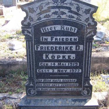 KOPKE Friederike D. 1919-1922