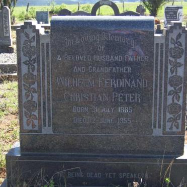 PETER Wilhelm Ferdinand Christian 1885-1955