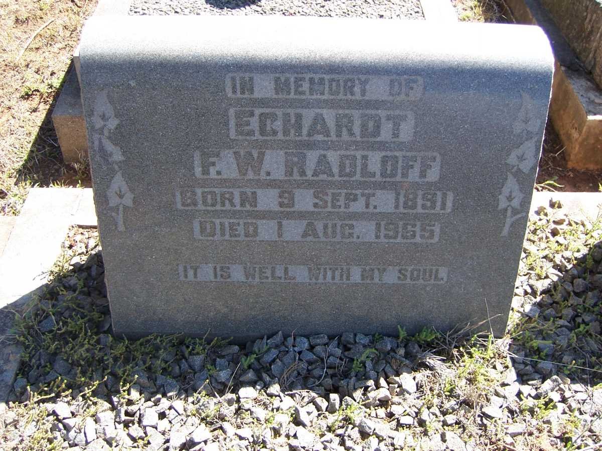 RADLOFF Echardt F.W. 1891-1965 &amp; C.G. 1895-1956