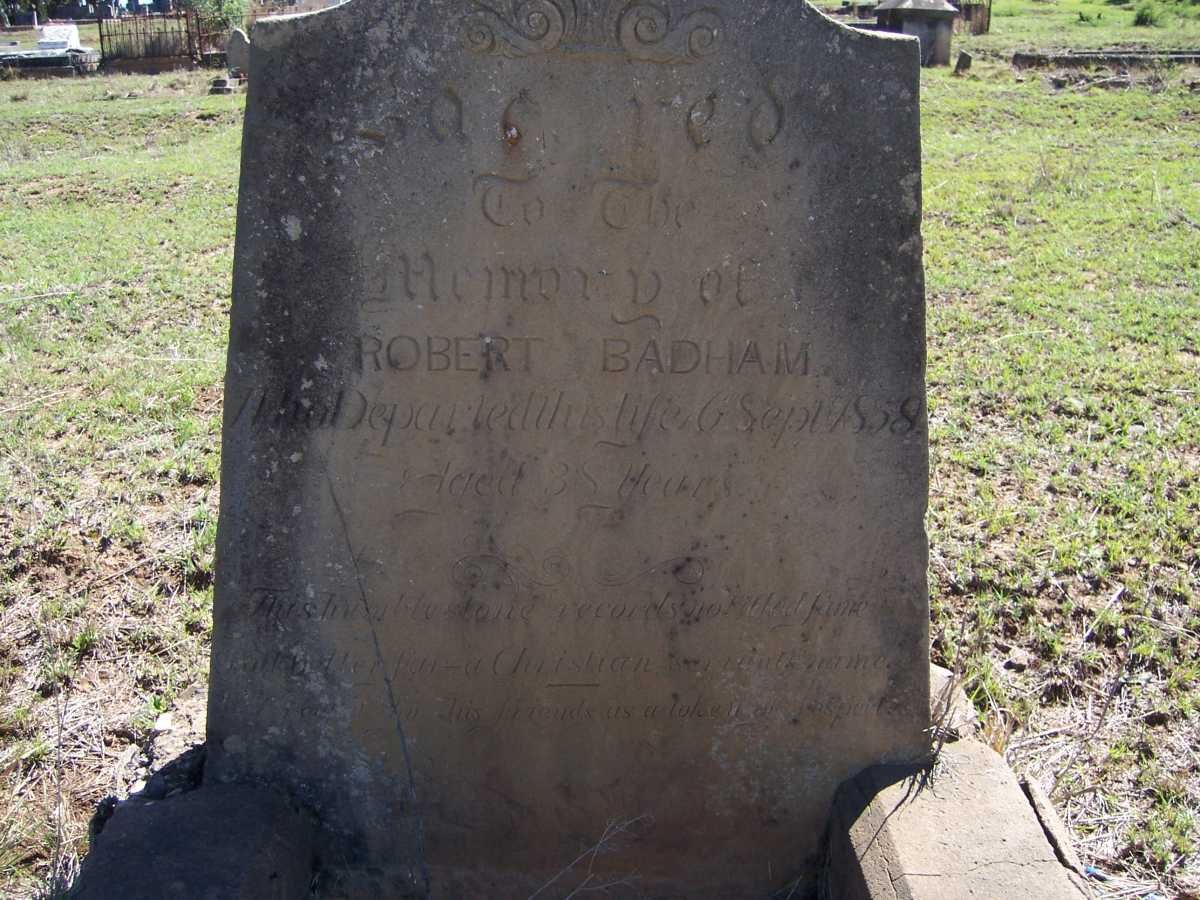 BADHAM Robert -1858