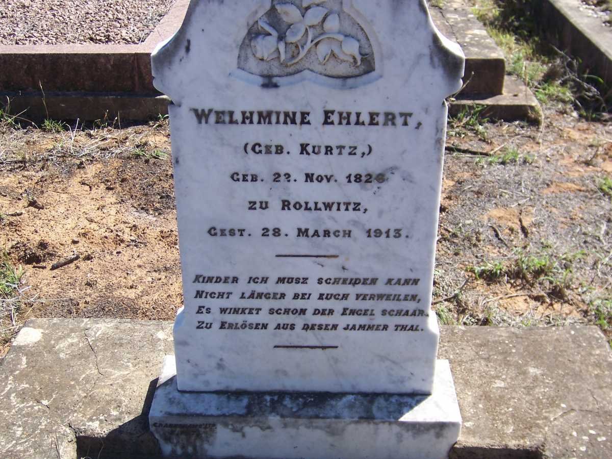 EHLERT Welhmine nee KURTZ 1826-1913