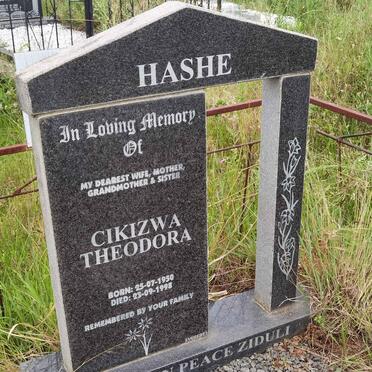 HASHE Cikizwa Theodora 1950-1998