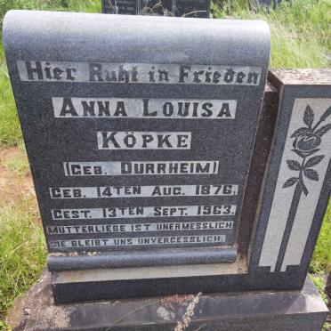 KOPKE Anna Louisa nee DURRHEIM 1876-1963