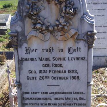 LEVRENZ Johanna Marie Sophie nee RODE 1823-1908