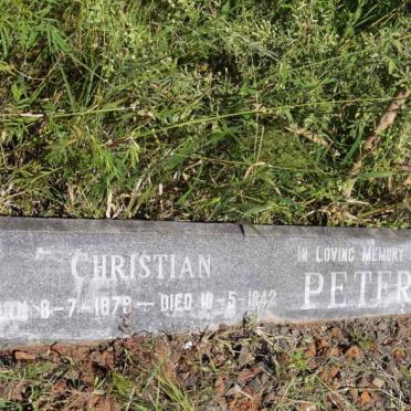 PETER Christian 1878-1942 &amp; Bertha 18?-1945