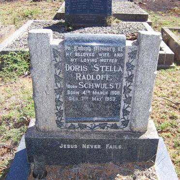RADLOFF Doris Stella nee SCHWULST 1908-1953