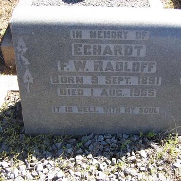 RADLOFF Echardt F.W. 1891-1965