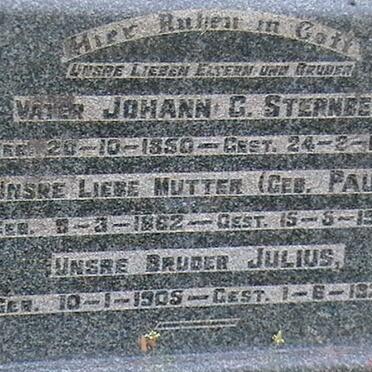 STERNBERG Johann G. 1850-1925 &amp; Mutter PAUL 1862-1943 :: STERNBERG Julius 1905-1922