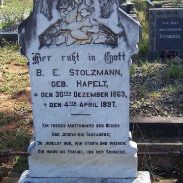 STOLZMANN B.E. nee HAPELT 1863-1897