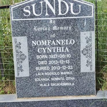 SUNDU Nomfanelo Cynthia 1927-2013