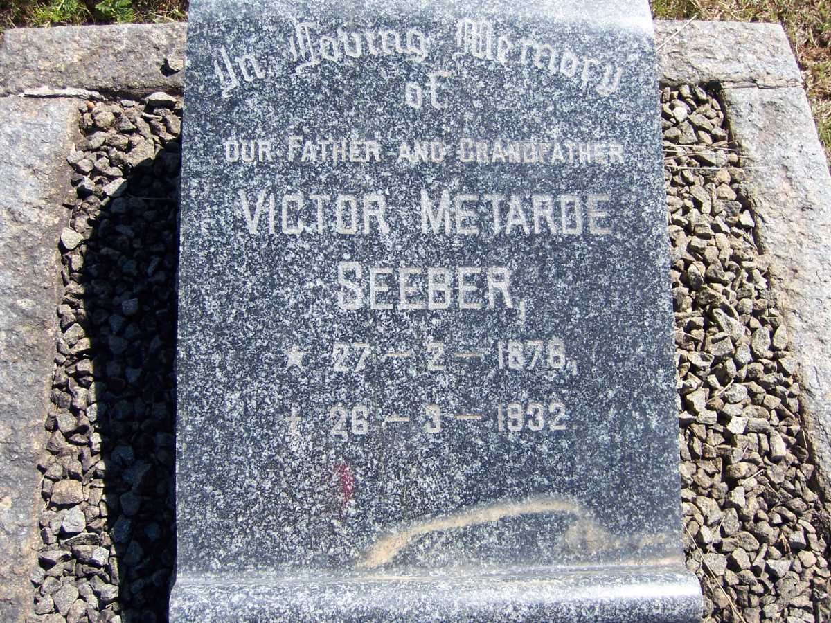 SEEBER Victor Metarde 1878-1932