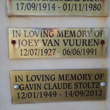 VUUREN Joey, van 1927-1991