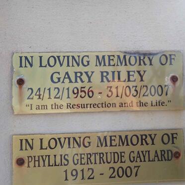 RILEY Gary 1956-2007