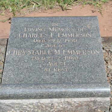 EMMERSON Charles F. -1950 &amp; Chrystable M. -1960
