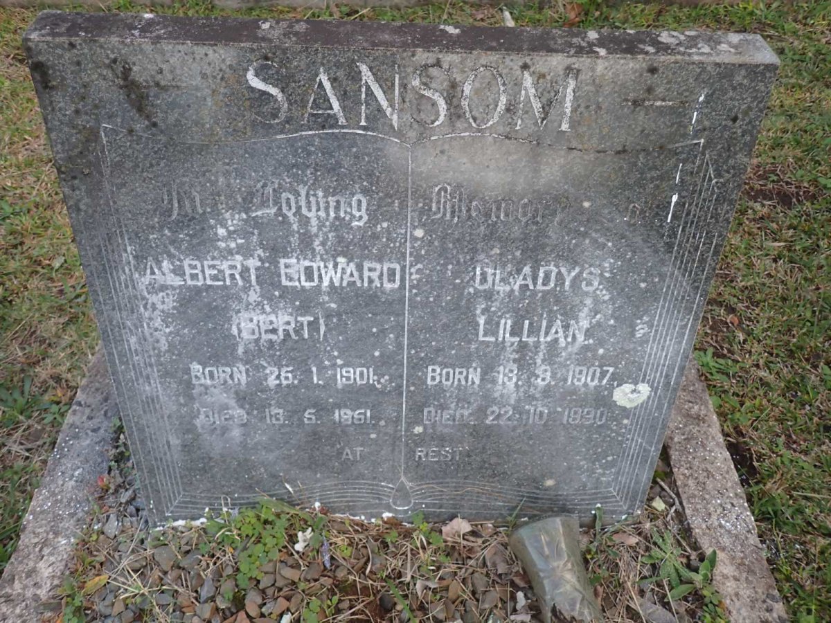 SANSOM Albert Edward 1901-1951 &amp; Gladys Lillian 1907-1990