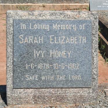 HONEY Sarah Elizabeth Ivy 1878-1962